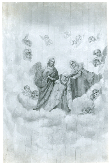 Pintura do teto da Capela-mor de autoria do Padre Jesuíno do Monte Carmelo.