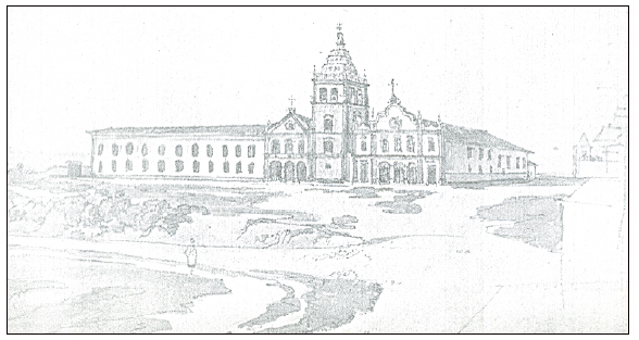 Aquarela de Thomas Ender que ilustra o “equilíbrio necessário à configuração do conjunto”.