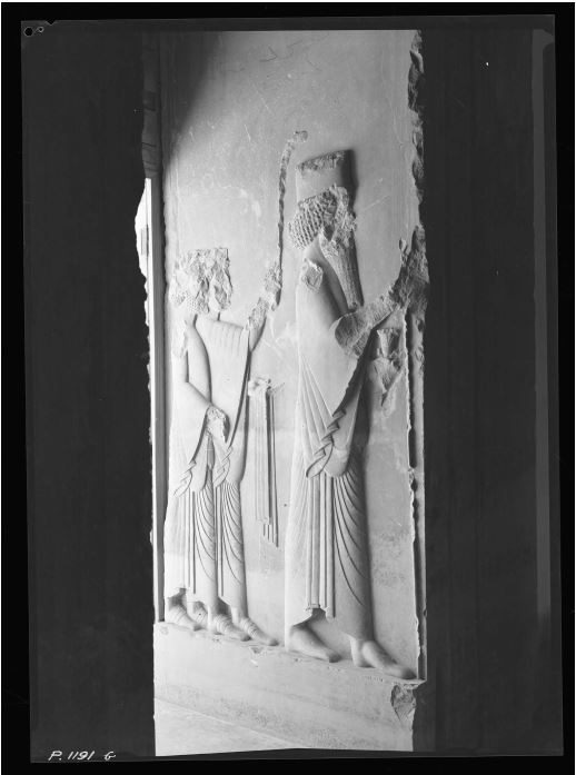 “Harem of Xerxes, King, and Two Attendants on Southern Doorway of Main Hall. B. West Jamb”. Schmid (1953, pl. 193B).