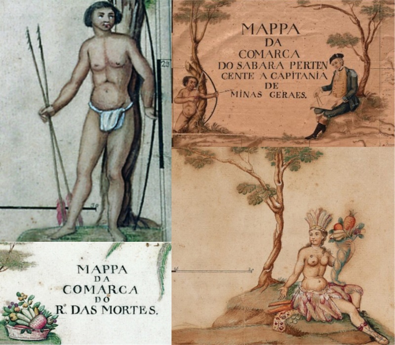  - Detalhe das iluminuras que adornam os mapas das comarcas produzidos por José Joaquim da Rocha.