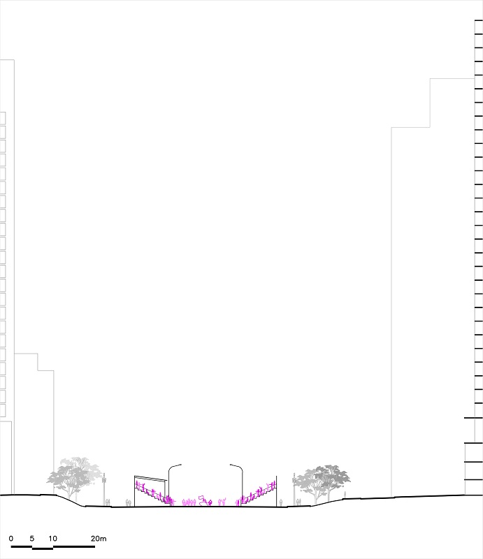  - Corte transversal do Vale do Anhangaba no ano de 1970.
