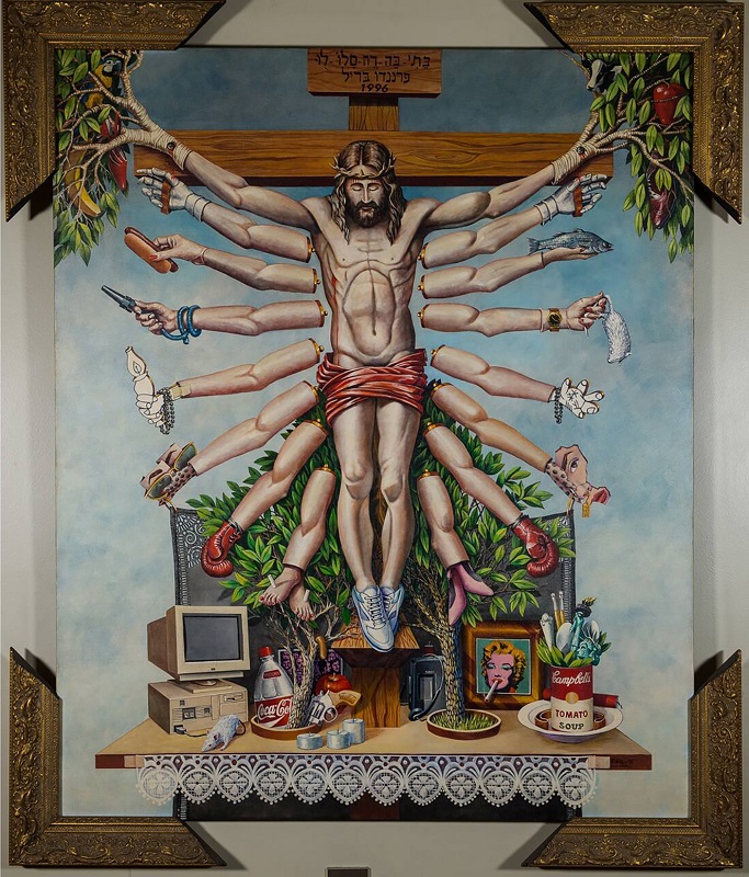 
							 - Obra ‘
							Cruzando Jesus Cristo com Deusa Shiva
							’, Fernando Baril, 1996.
						