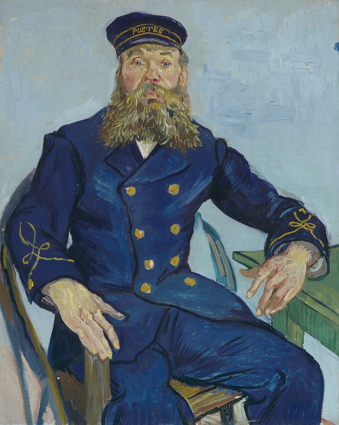 Postman Joseph Roulin, Vincent Van Gogh, 1888, oil on canvas, 81,3 x 65,4 cm.