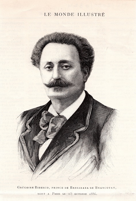 Portrait of Gr�goire Bibesco, Prince de Bassaraba de Brancovan. Le Monde Illustr�, 1886.