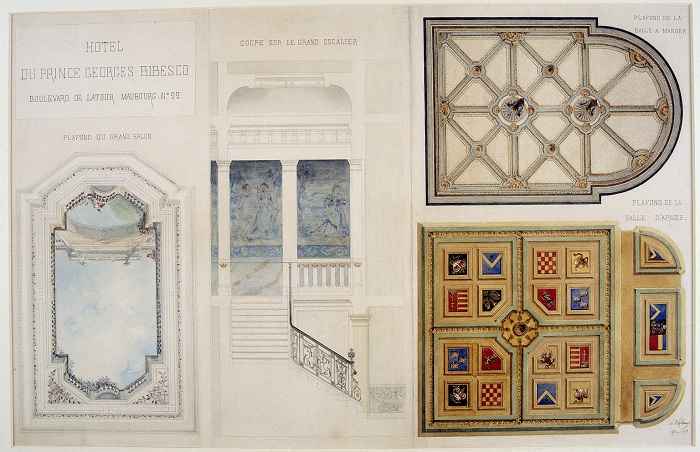 Charles Le Coeur, h�tel du prince Georges Bibesco, 1863-1930. Fonds �mile Gall�. ARO1993-24.