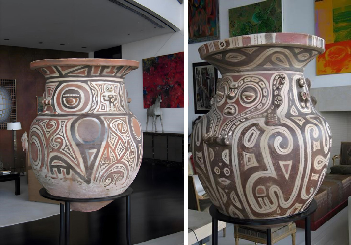 Urnas funer�rias da tradi��o policr�mica da fase marajoara.