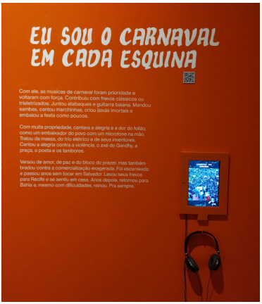 Plotagem com audiovisual. Exposi��o tempor�ria &ldquo;Mancha de Dend� n�o sai - Moraes Moreira&rdquo; no MHC.