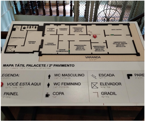 Mapa T�til - Palacete do 2� Pavimento. Exposi��o longa dura��o MHC.