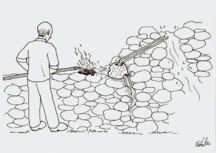 Manuten��o do ferro de torno na ventaneira.