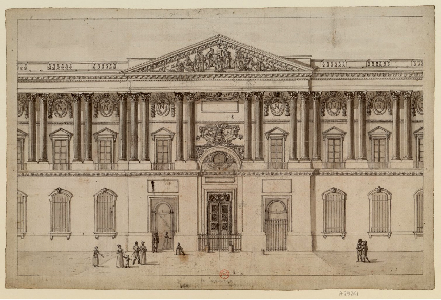 Colunata do Louvre. Projeto atribu�do a Claude Perrault, Charles le Brun e Louis Le Vau. S�culo XIX.