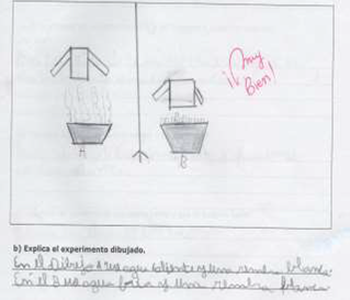 Respuesta de un alumno representativa del Nivel 2