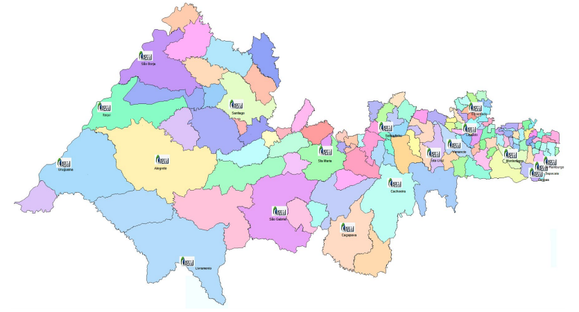 Localiza&ccedil;&atilde;o dos dep&oacute;sitos regionais