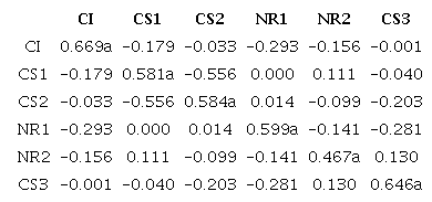 Anti-image correlation of RT variables studied
