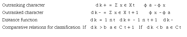 Equations for treating the alternatives not classified by the bh classification limits