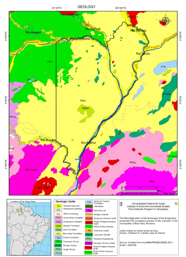  Geological map of the municipality of Boa Vista (RR) and surroundings