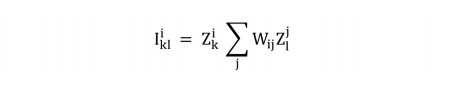 where:
 
 I = Local Moran Index;
Z = Standardized variables;
 Σ j = Sum between each line i of the spatial matrix;
 W ij = elements of the first order standardized spatial proximity matrix W .