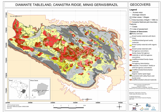 Geocovers Map of the Diamante Tableland.