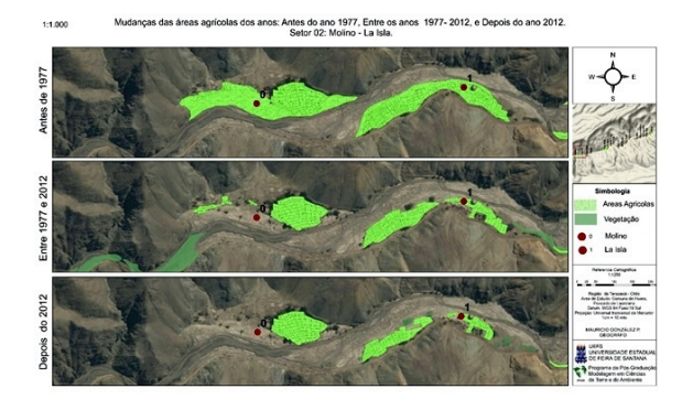 Mapa temtico. Resultado de los cambios en las reas agrcolas.