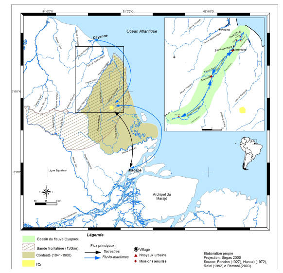 Gographie de la circulation du bassin du fleuve Oyapock (XVIIe sicle  1980)