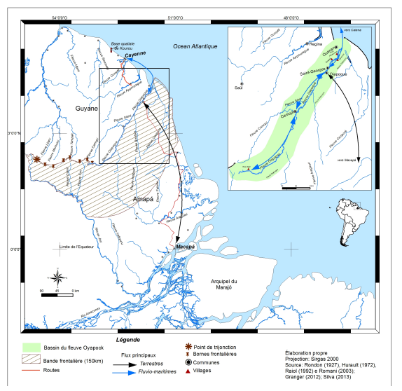 Gographie de la circulation dans le bassin du fleuve Oyapock (1980-2010)