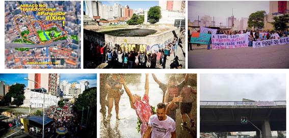 Protest held in 2017, showing the landscape mobilized from the occupation of public space.