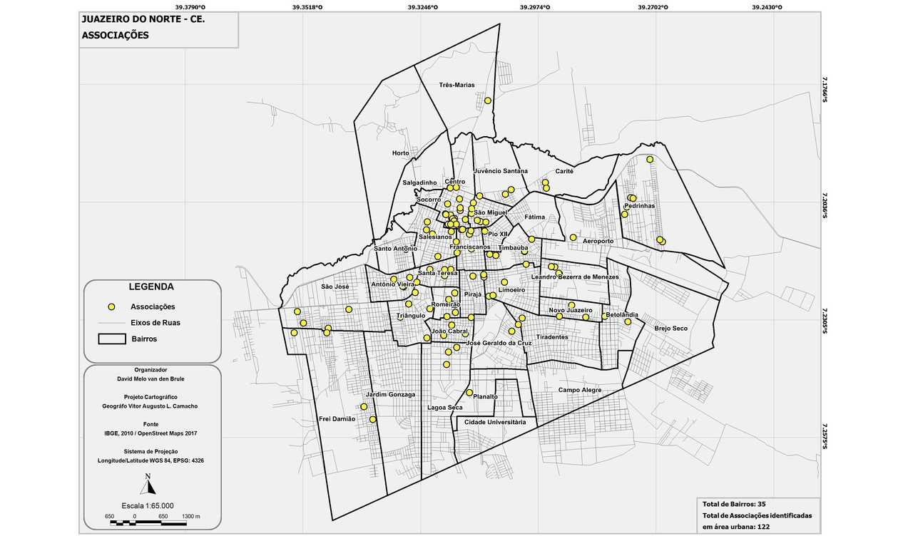 Concentration of Associations in Juazeiro do Norte - 2018.