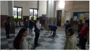 Utilizaci�n de la cuerda para representar el reloj.