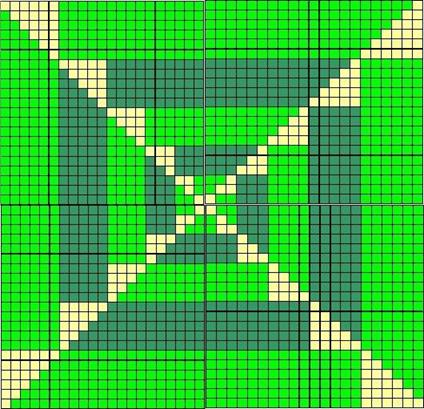  Modelos con cuatro cuadrantes que expresan cada uno relaciones con
números al cubo.