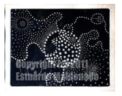 &ldquo;Constelaciones
y s&iacute;mbolos m&aacute;gicos&rdquo;. Ecuador. Colecci&oacute;n
de la Fundaci&oacute;n Estuardo Maldonado.[3]