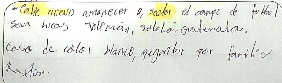 Fragmento de respuesta de Participante 5