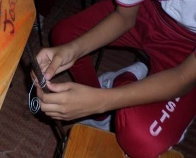 Utilización de la silla para formar la estructura 