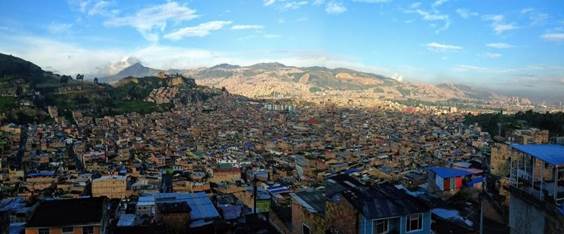 Panorámica del suroriente de Bogotá 

 