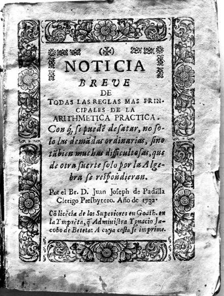 Foto tomada de la portada de la copia de la Arithmetica.