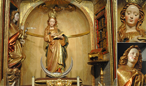 Grupo de la Encarnaci�n y el Arc�ngel Gabriel, c. 1500-1525. Escuela de Amberes. Iglesia de Nuestra Se�ora la Encarnaci�n, Santa Cruz de La Palma.