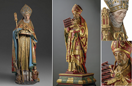 San Blas Obispo, c. 1490-1500. Escuela de Bruselas. Parroquia de San Francisco de As�s, Santa Cruz de La Palma. Y Sint-Hubertus, ca. 1480-1500. Escuela de Bruselas. Jan Borman o Borreman �el Joven� (atrib). Iglesia de Sint-Jacobskerk.