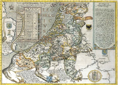 Leo Belgicus y Leo Hollandicus, 1583. Michael Eytzinger.