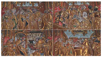 Escenas del retablo de la vida de la Virgen e infancia de Cristo, c. 1525.