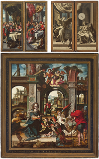 Tr�ptico de Nava y Grim�n, 1546. Pieter Coecke van Aelst (y taller). Propiedad de CEPSA. Museo Municipal de Bellas Artes de Santa Cruz de Tenerife.