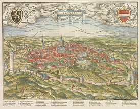 Panorama de Lovaina, 1575. Sebastian M�nster, Fran�ois de Belle-Forest.