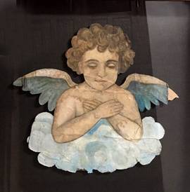 Angelito sobre nubes para escenografia sacra. Esperanza Sp&iacute;nola. 