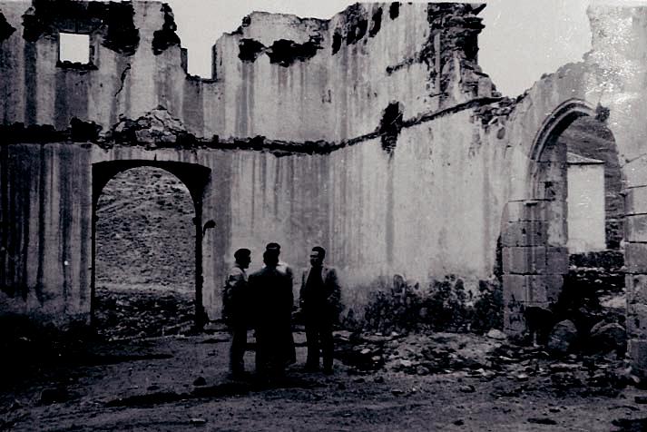 Estado ruinoso de la iglesia de san Francisco
