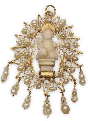 Medallón-relicario de
filigrana, último tercio del siglo XVII. 