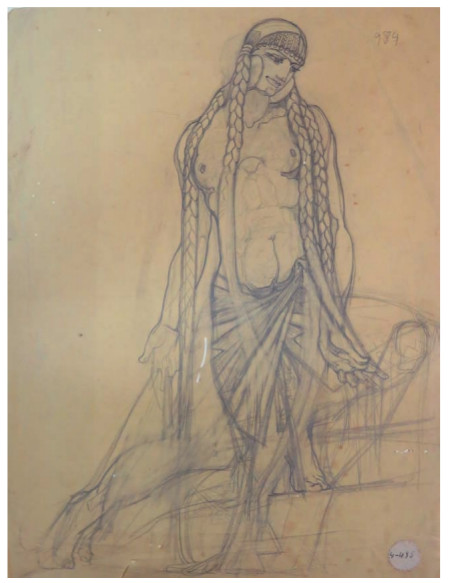 Estudio de figur&iacute;n
para Salom&eacute;. 1929. 