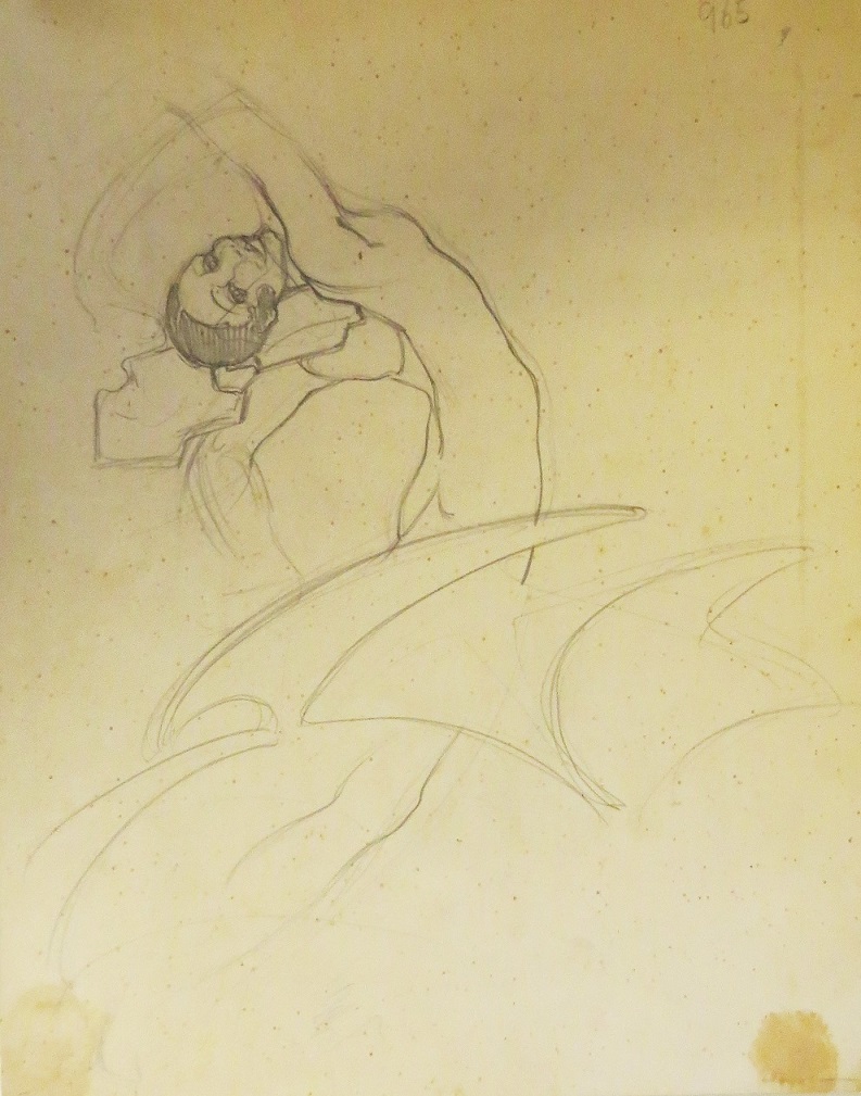 Estudio de figur&iacute;n
de Sole&aacute;
para Triana. 1929.