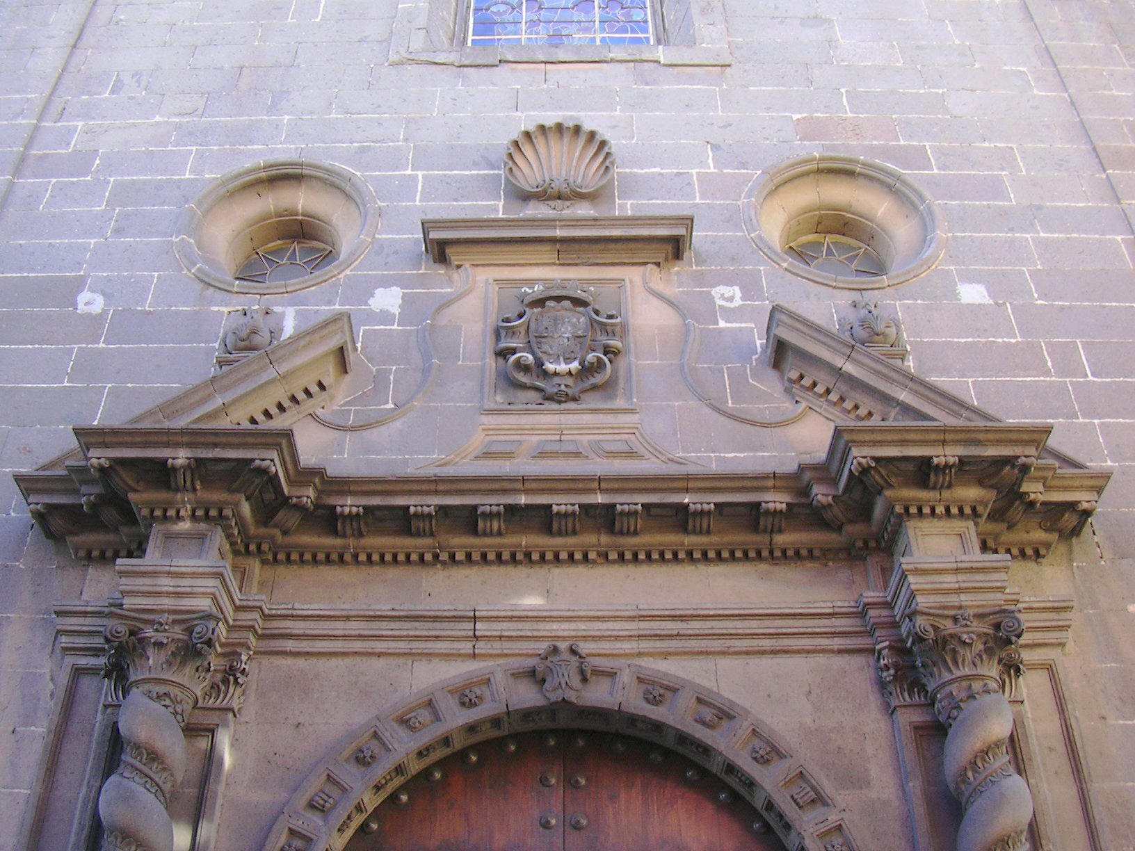 Detalle de la portada de la iglesia de San Francisco de Borja, Las Palmas de Gran Canaria