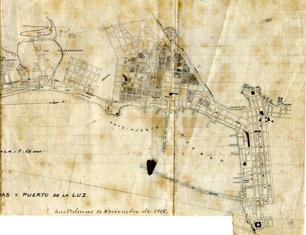 Detalle del plano base de Navarro. 1915 