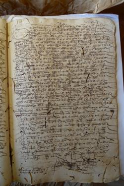 Modelo de transcripci&oacute;n (AHPLP, PN 737, f. 118r).