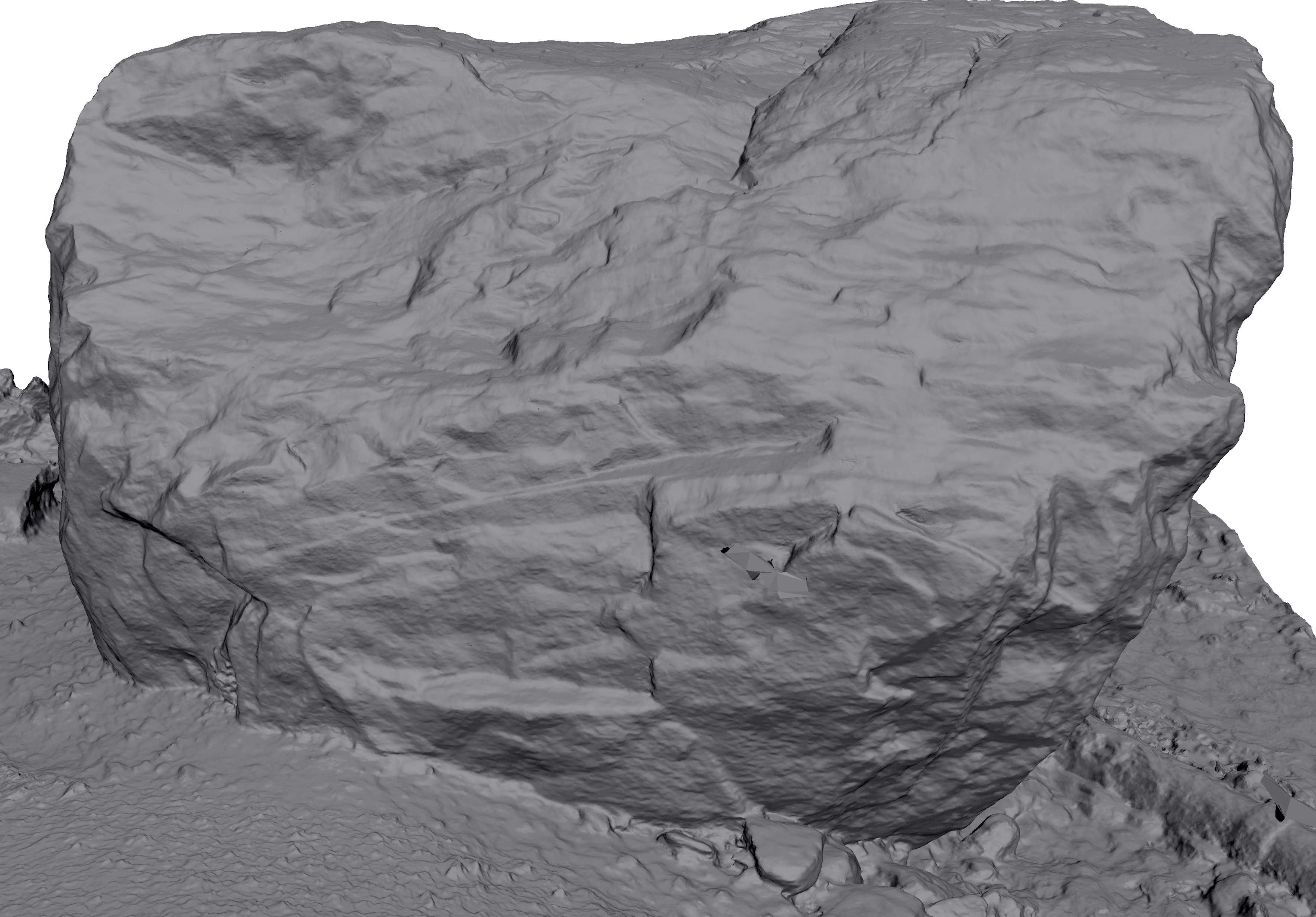 Piedra Se&ntilde;ora: modelo 3D malla sombreado.