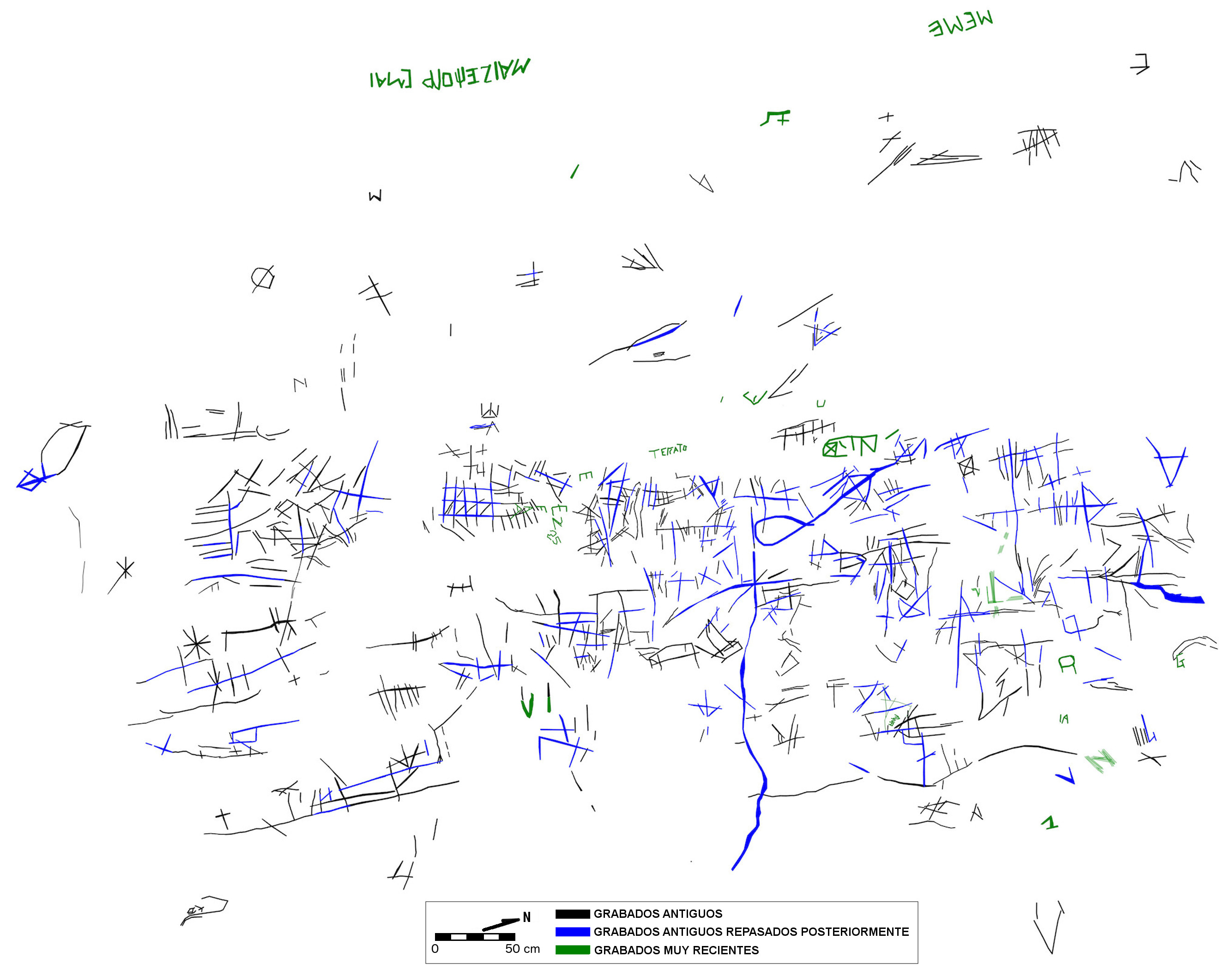 Piedra Se&ntilde;ora, panel 1: calco.