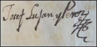 Elecci&oacute;n de Luj&aacute;n para realizar un mapa en La Angostura en 1810, cuya firma aparece en dicho expediente